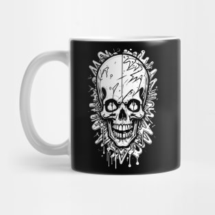 Skull Splash White Ink Mug